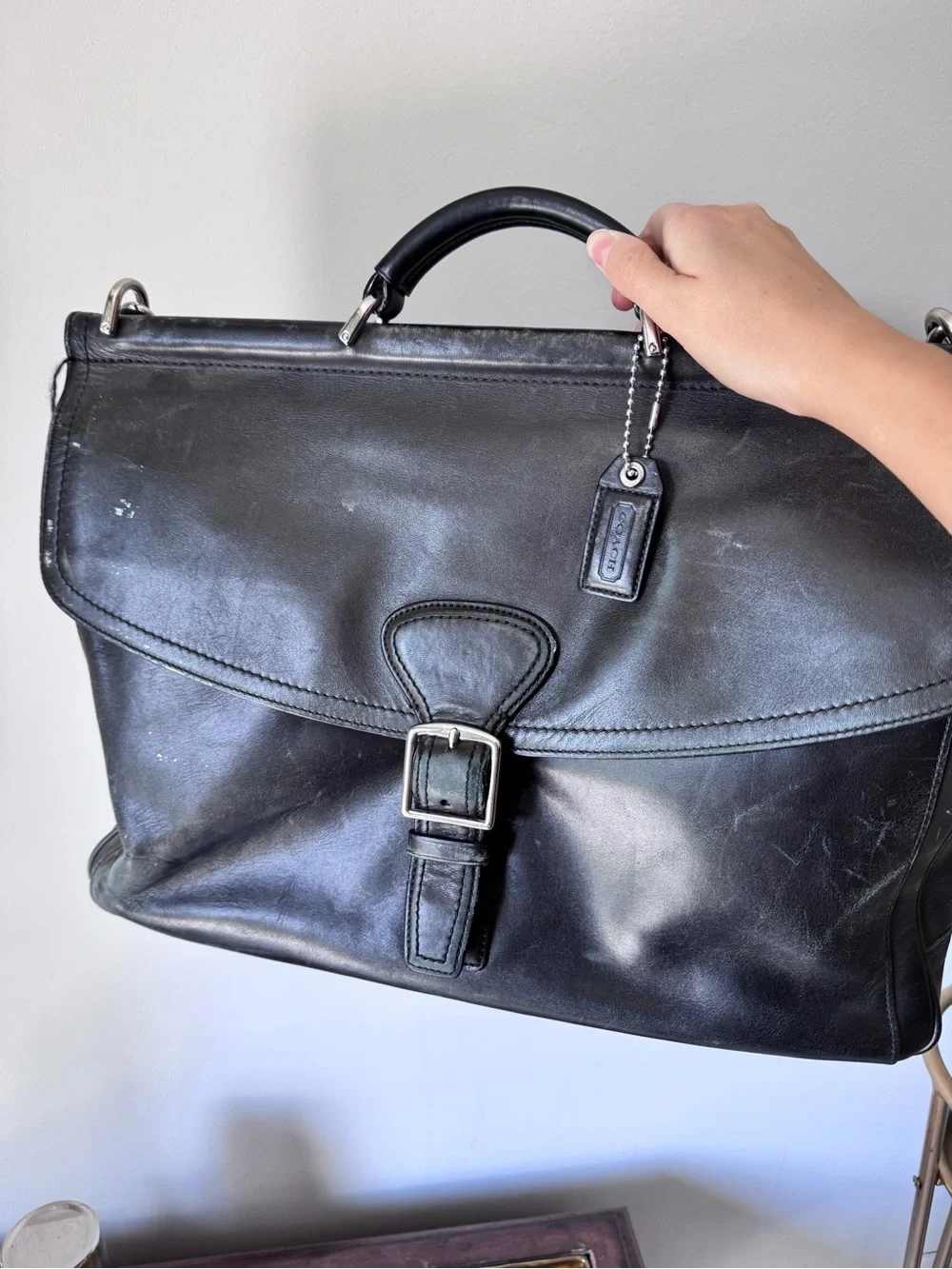COACH F70098 Black Business Beekman Messenger Briefcase Laptop Bag
